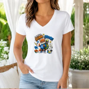 Top Back To School Fashion Fox V-Neck Shirt