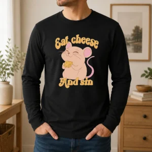 Hot Premium Eat Cheese And Sin Mouse Long Sleeve Shirt