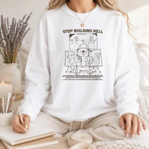 Nice Stop Building Hell Working Together We Can Build Anything We Like Beaver Long Sleeve Shirt