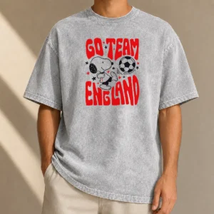 Hot Snoopy England Go Team England World Cup 2026 Washed T-Shirt