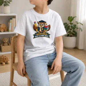 Official Back To School Owl Mascot Squad Kids T-Shirt
