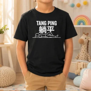 Good Tang Ping Lying Flat Anti Hustle Culture Kids T-Shirt