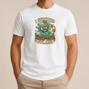 Pretty Vintage Brain Eater Splash Survivor Retro