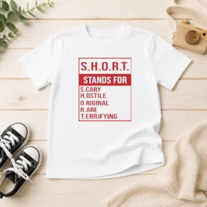 Premium Awesome Short Stands For Scary Hostile Original Rare Terrifying Kids T-Shirt