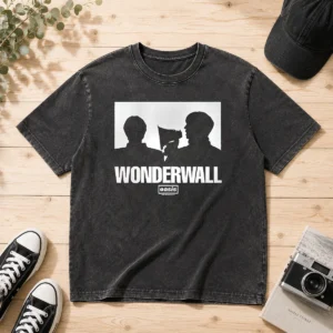 Official Wonderwall Oasis Silhouette Washed T-Shirt