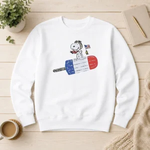 Funny Awesome Snoopy And Woodstock Fourth Of July Patriotic Rocket Pop ICE Cream Parody Sweater