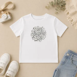 Nice Funny Best Grandparents Ever Sketch For Family Love Kids T-Shirt