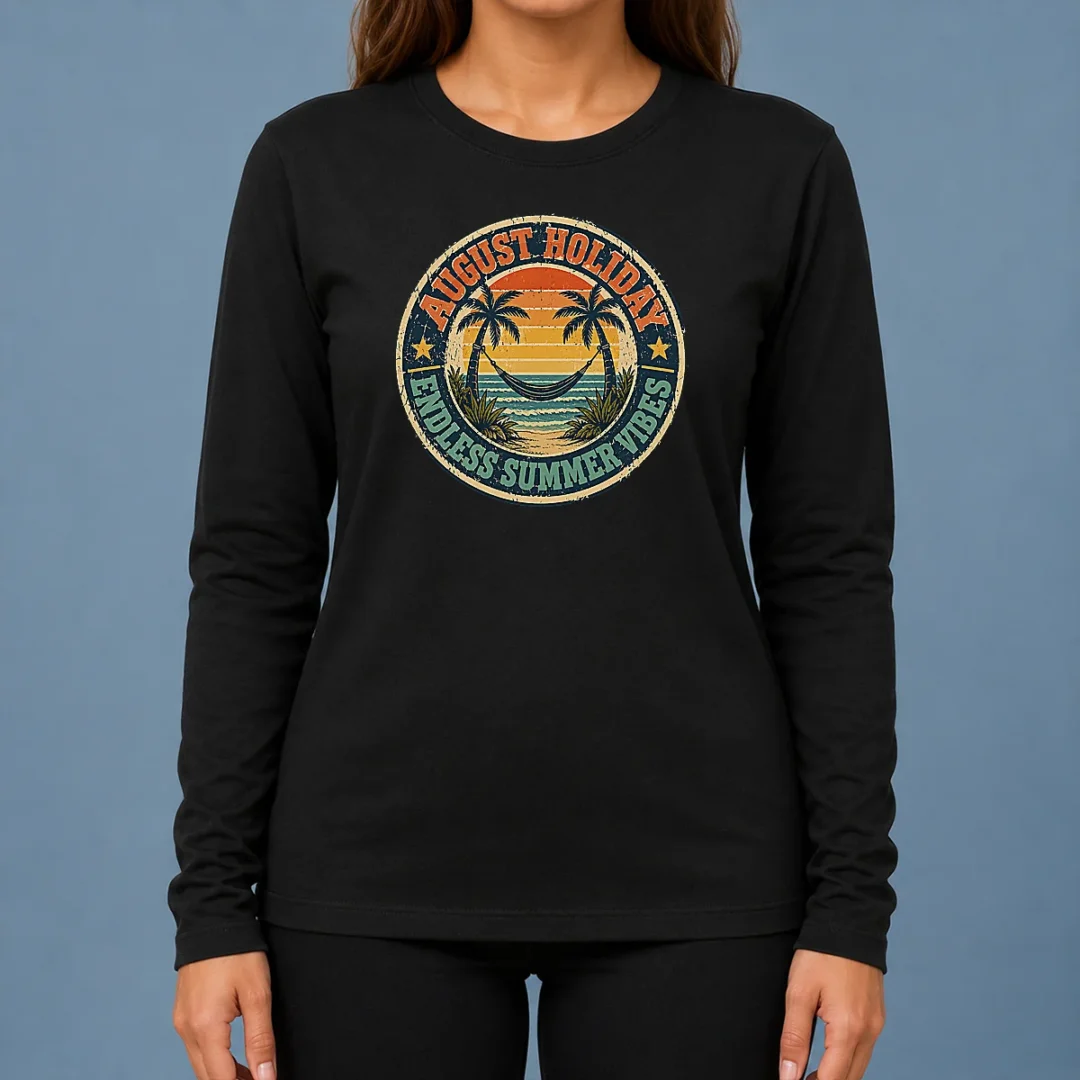 top-awesome-august-holiday-vintage-badge-summer-escape-long-sleeve-shirt Top Awesome August Holiday Vintage Badge Summer Escape Long Sleeve Shirt