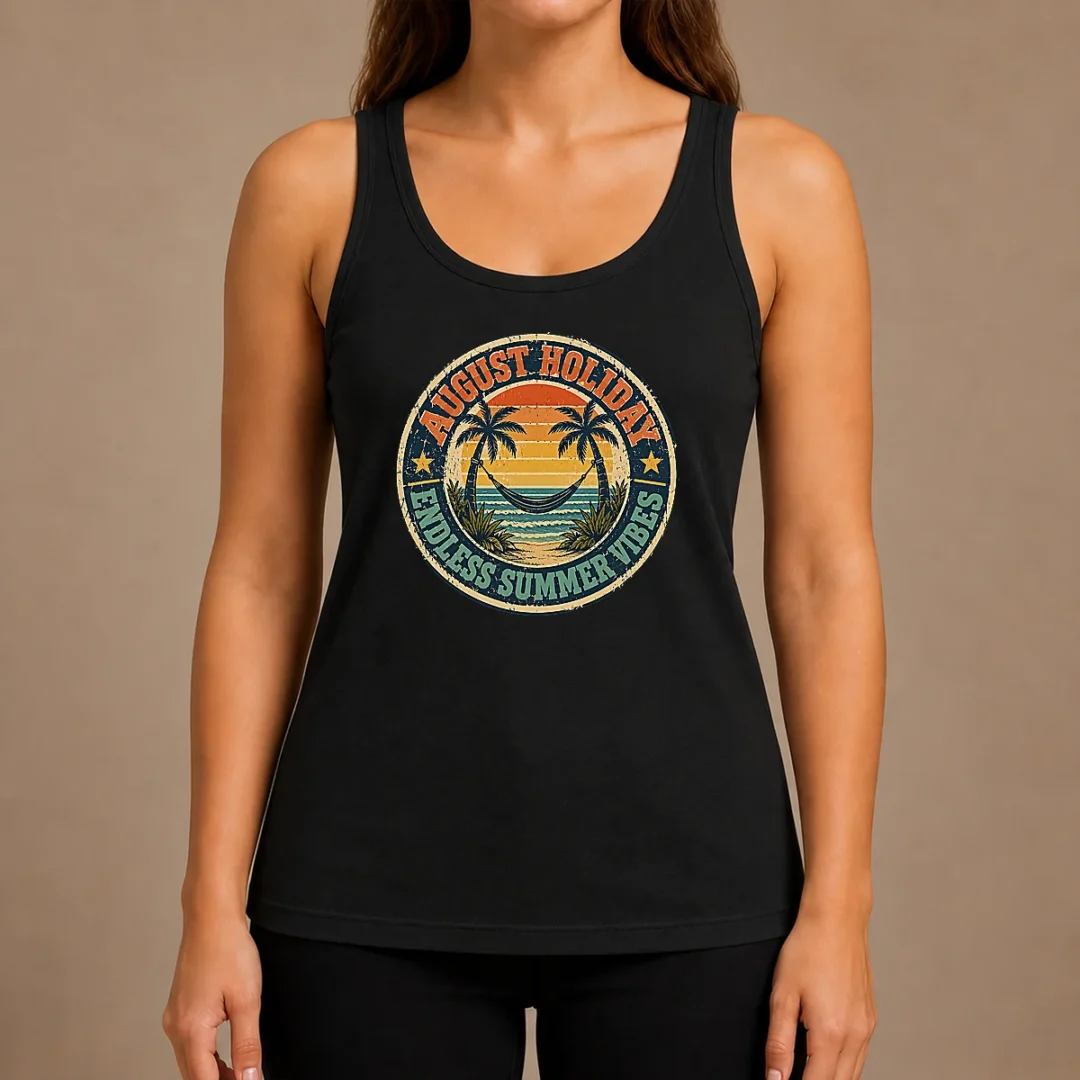 top-awesome-august-holiday-vintage-badge-summer-escape-tank-top Top Awesome August Holiday Vintage Badge Summer Escape Tank Top