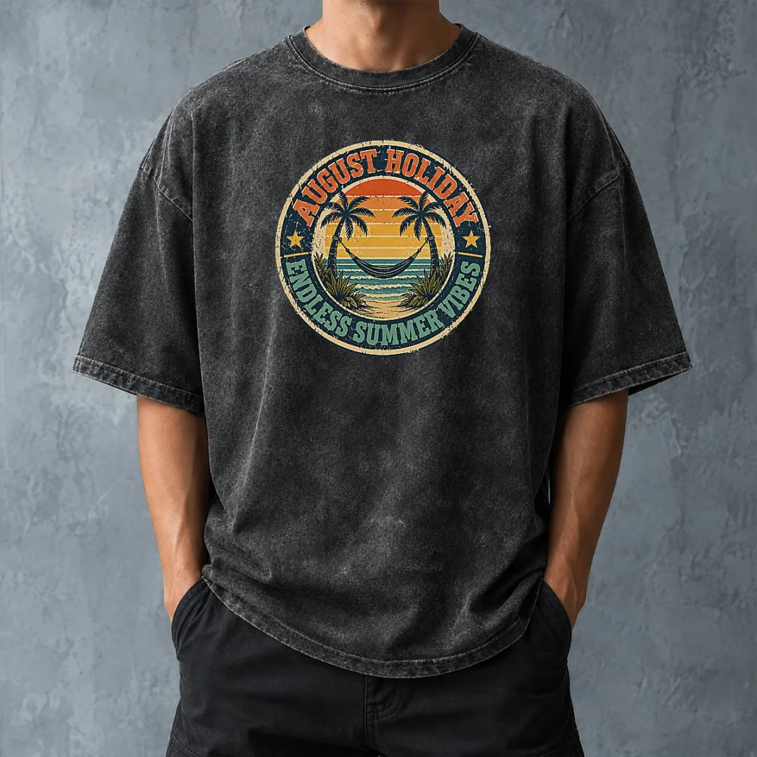 top-awesome-august-holiday-vintage-badge-summer-escape-washed-t-shirt-washed-tshirt Top Awesome August Holiday Vintage Badge Summer Escape Washed T-Shirt