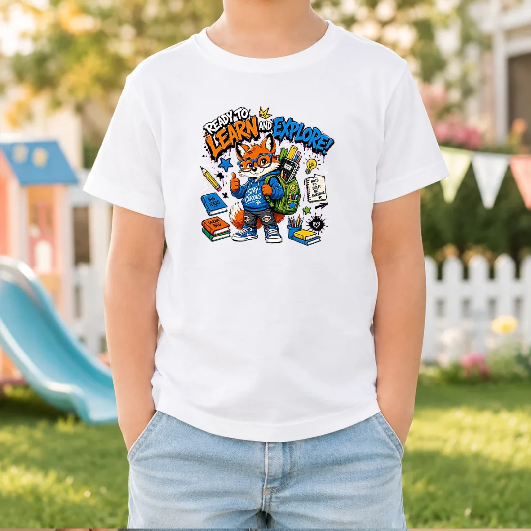 top-back-to-school-fashion-fox-kids-t-shirt Top Back To School Fashion Fox Kids T-Shirt