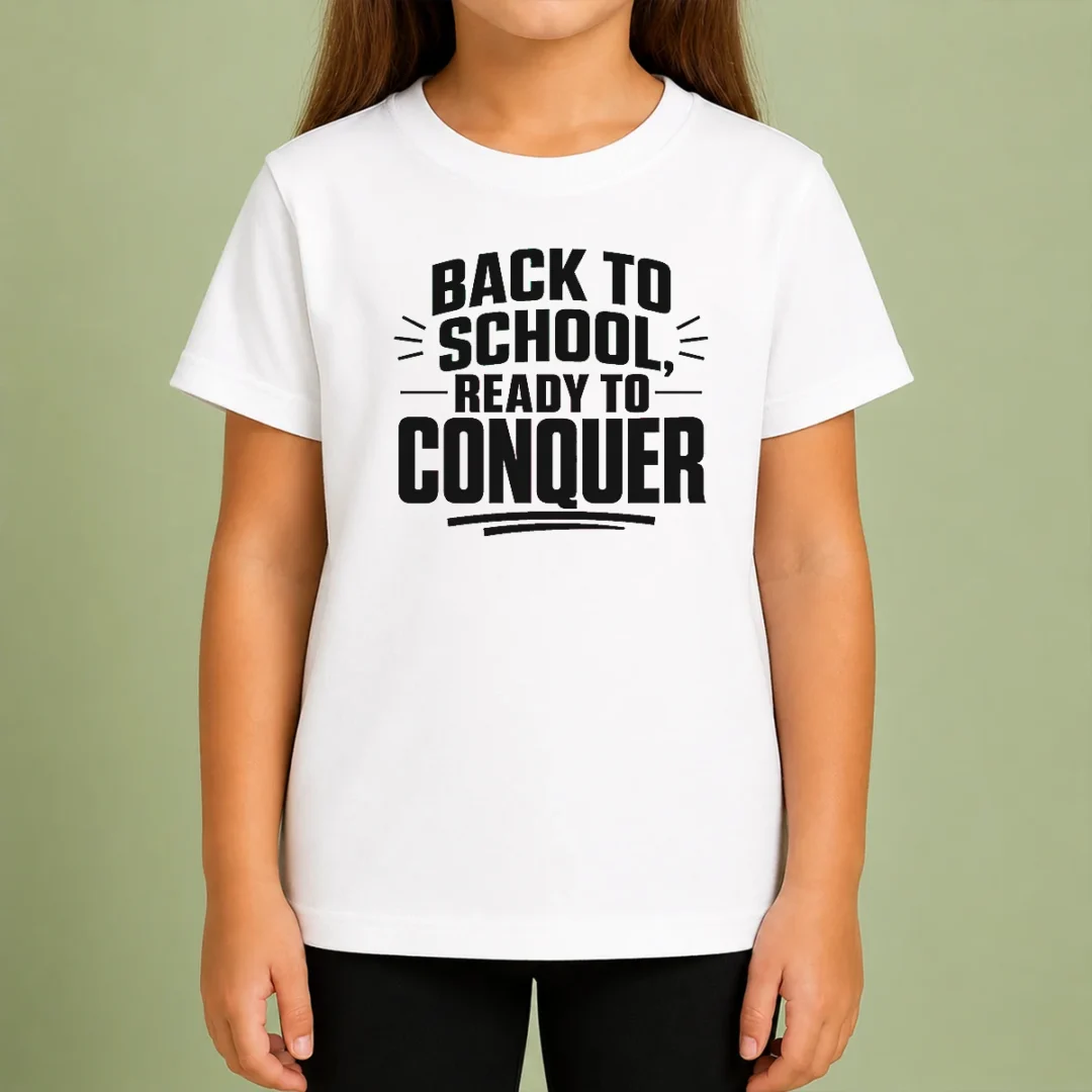 top-back-to-school-ready-to-conquer-minimalist-kids-t-shirt Top Back To School Ready To Conquer Minimalist Kids T-Shirt