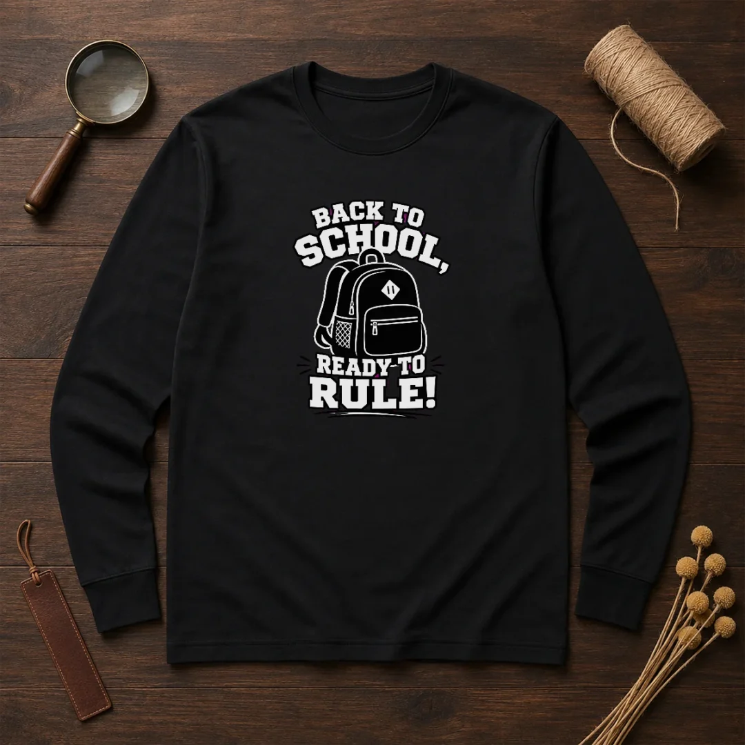 top-back-to-school-ready-to-rule-silhouette-long-sleeve-shirt Top Back To School Ready To Rule Silhouette Long Sleeve Shirt