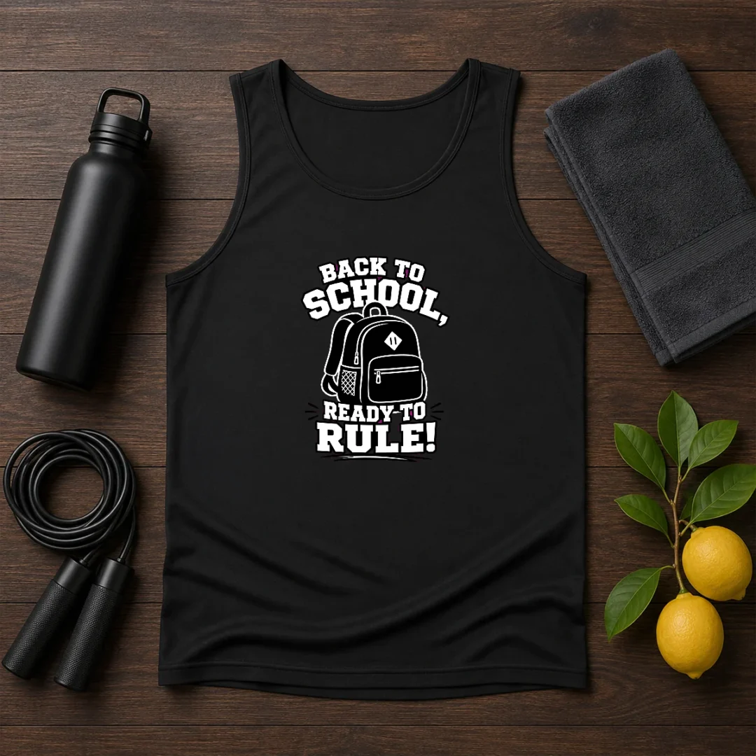 top-back-to-school-ready-to-rule-silhouette-tank-top Top Back To School Ready To Rule Silhouette Tank Top