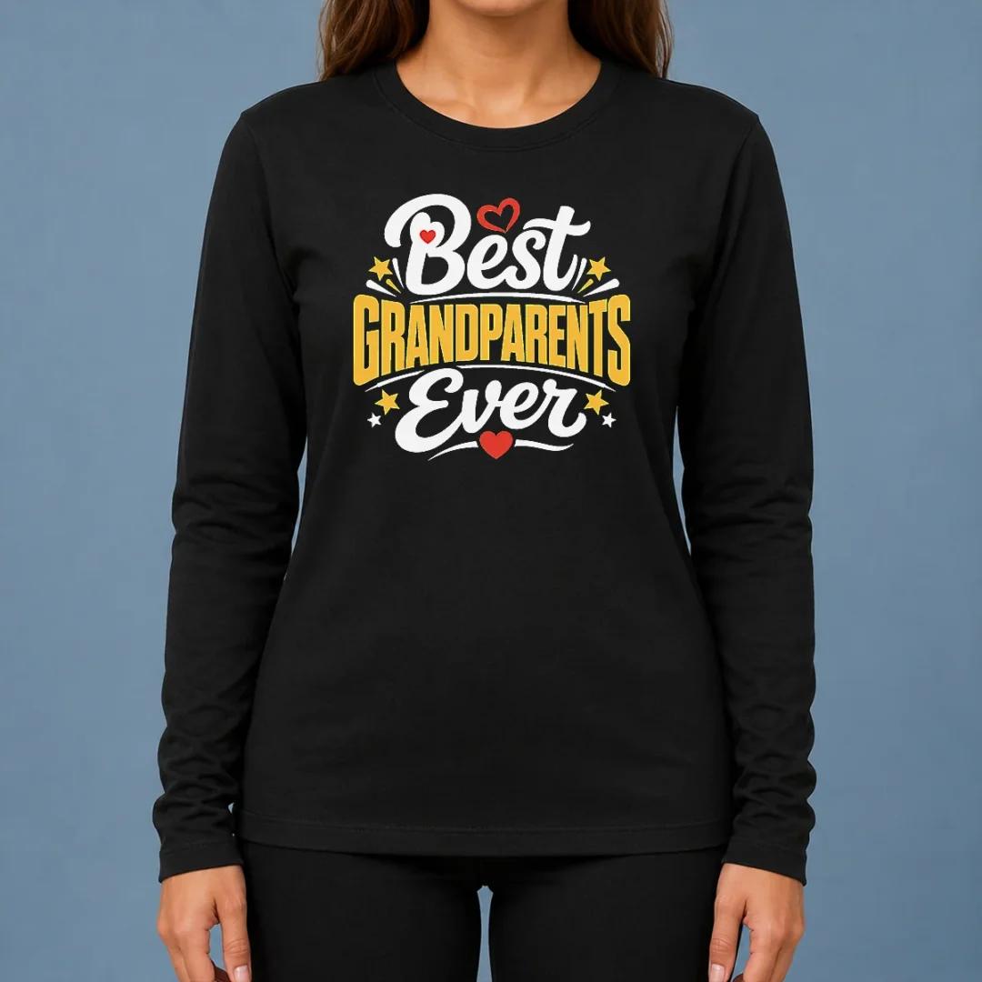 top-best-grandparents-ever-silhouette-long-sleeve-shirt Top Best Grandparents Ever Silhouette Long Sleeve Shirt