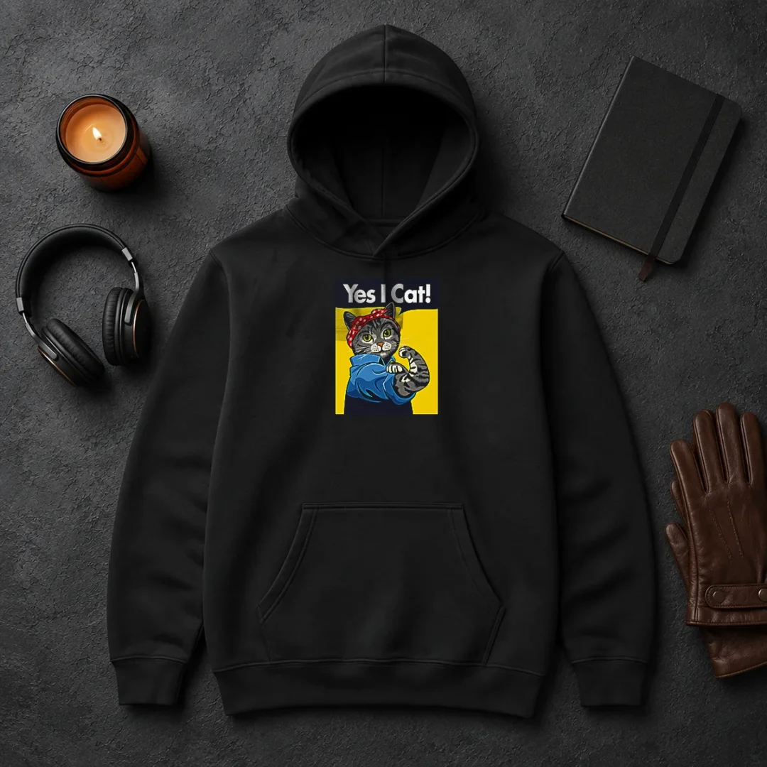 Top CATS – Yes I Cat Hoodie Top CATS – Yes I Cat Hoodie