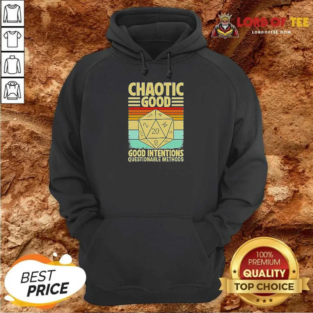 Top Chaotic Good D20 Retro Stripes Hoodie hoodie optimized Top Chaotic Good D20 Retro Stripes Hoodie