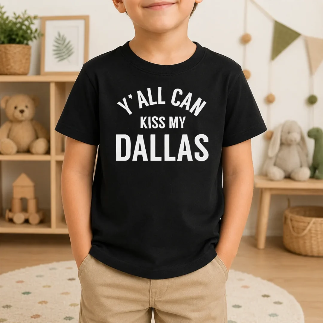 Top Dallas Cowboys Football Fans Y All Can Kiss My Dallas Kids T Shirt Top Dallas Cowboys Football Fans Y All Can Kiss My Dallas Kids T-Shirt
