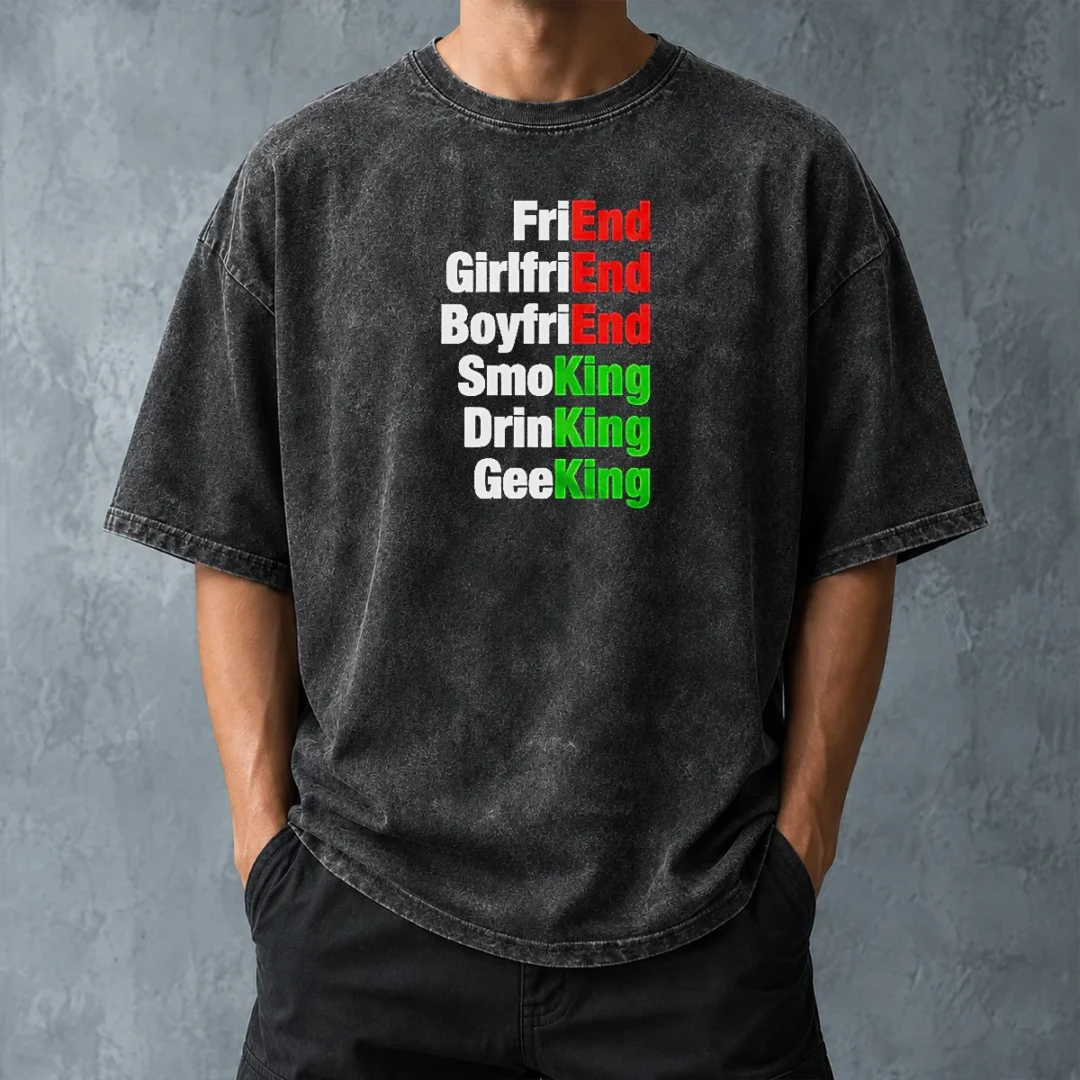 top-friend-girlfriend-boyfriend-smoking-drinking-geeking-wordplay-text-washed-t-shirt-washed-tshirt Top Friend Girlfriend Boyfriend Smoking Drinking Geeking Wordplay Text Washed T-Shirt