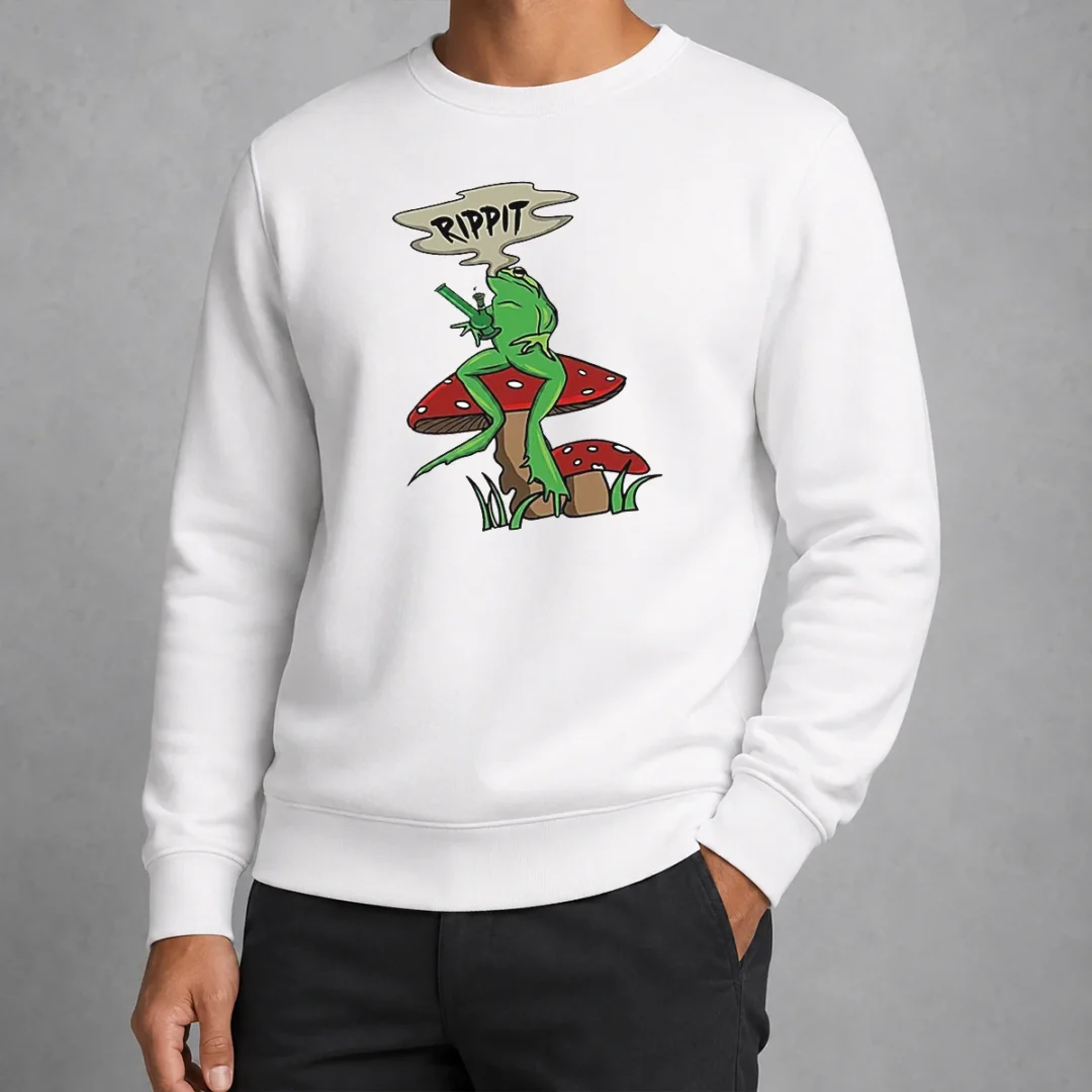 top-frog-holding-gun-rippit-sweater Top Frog Holding Gun Rippit Sweater