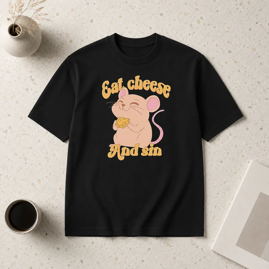 top-funny-eat-cheese-and-sin-mouse-t-shirt Top Funny Eat Cheese And Sin Mouse