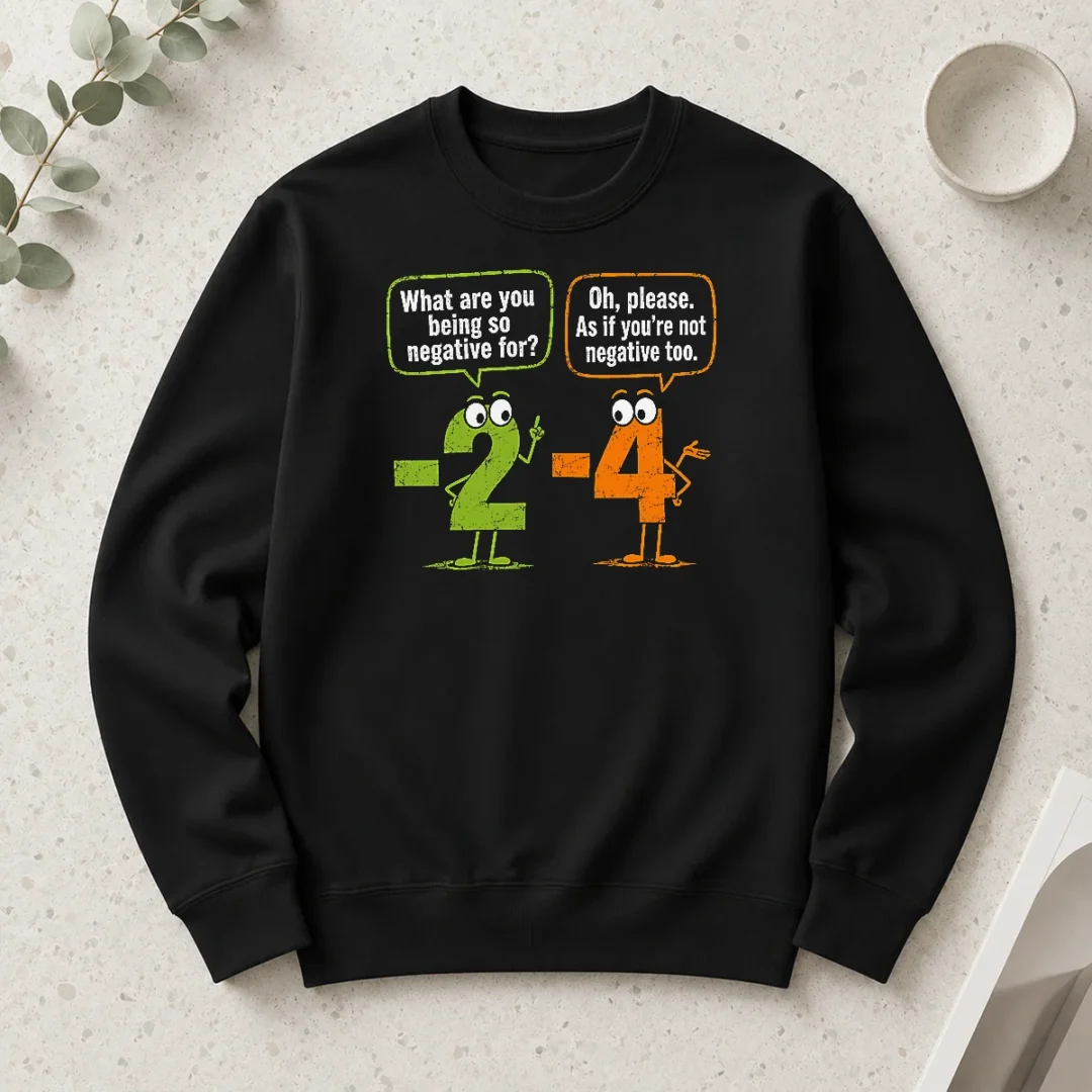 top-geek-math-numbers-2-minus-4-humor-joke-long-sleeve-shirt Top Geek Math Numbers 2 Minus 4 Humor Joke Long Sleeve Shirt