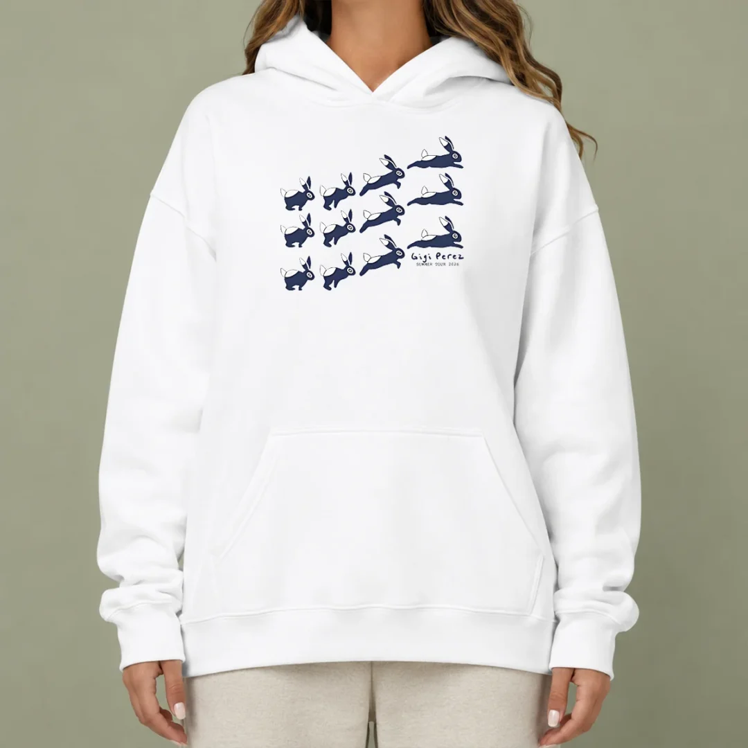 top-gigi-perez-bunnies-summer-tour-concert-2026-hoodie Top Gigi Perez Bunnies Summer Tour Concert 2026 Hoodie in black with front pocket and drawstring hood