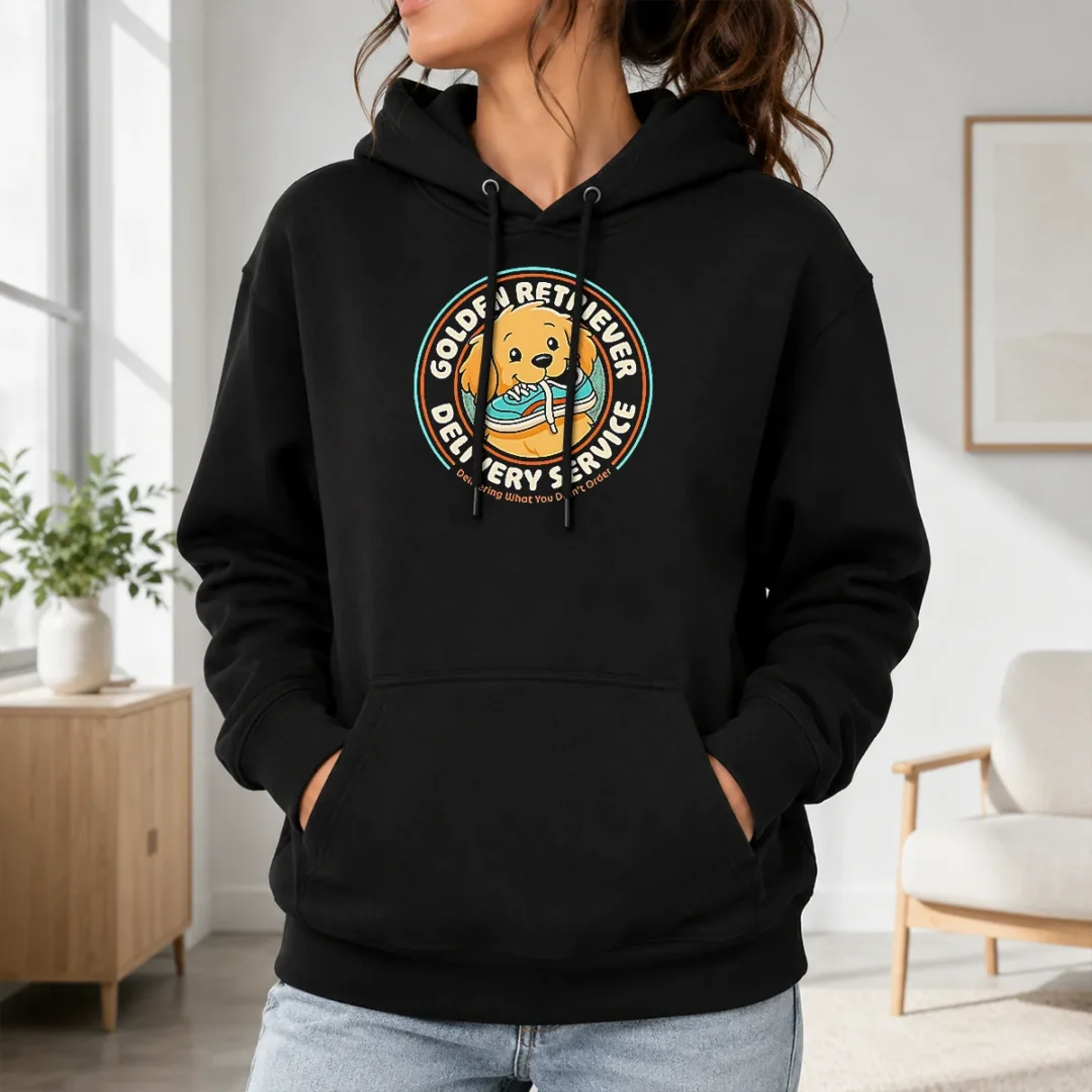 Top Golden Retriever Delivery Service Hoodie Top Golden Retriever Delivery Service Hoodie