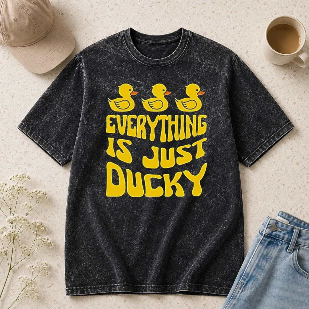 top-good-everything-is-just-ducky-washed-t-shirt Top Good Everything Is Just Ducky Washed T-Shirt
