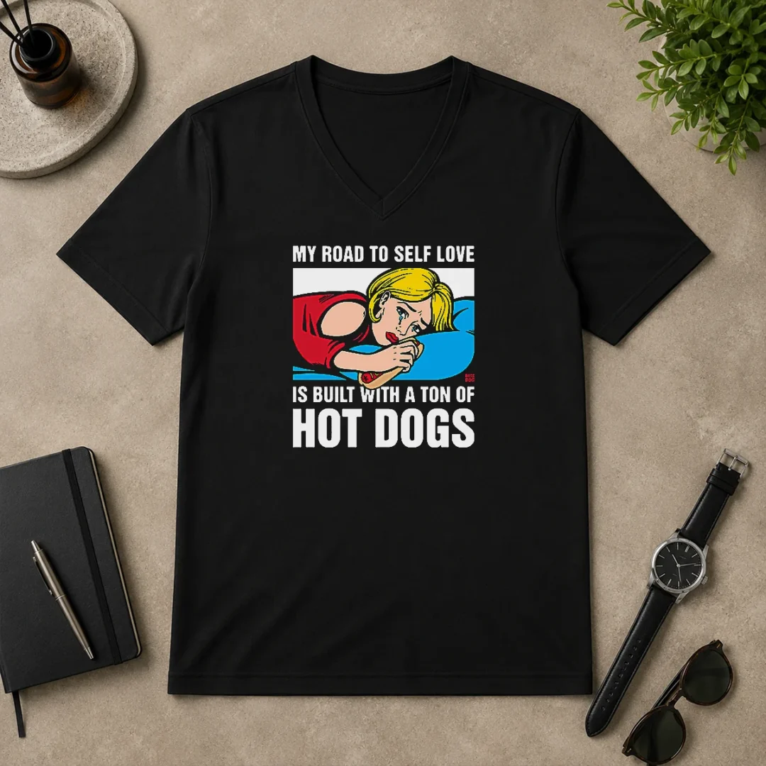 Top Good Self Love Black V Neck Shirt Top Good Self Love Black V-Neck Shirt