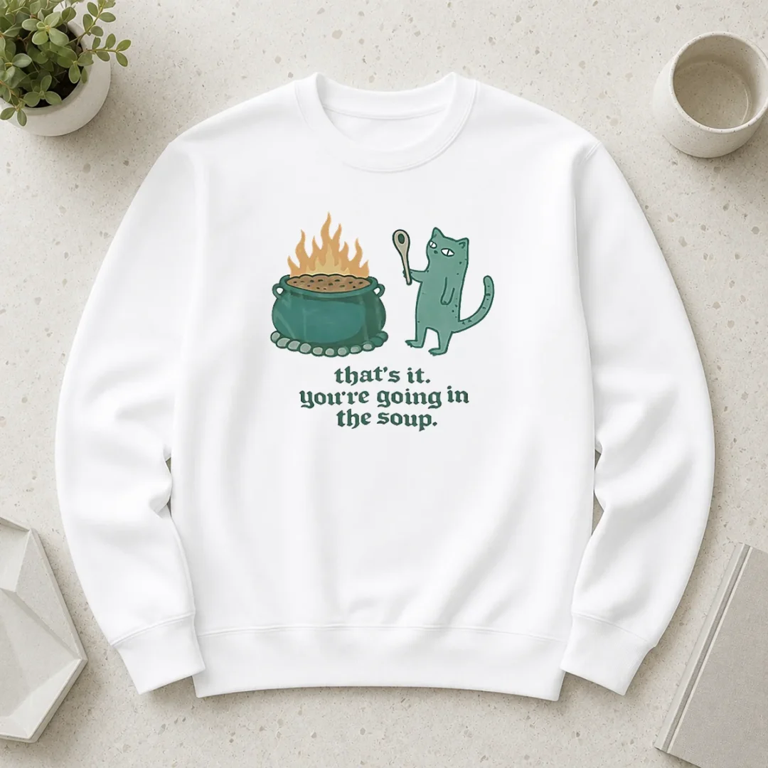 top-happy-cat-holding-spoon-next-to-cauldron-you-re-going-in-the-soup-sweater Top Happy Cat Holding Spoon Next To Cauldron You'Re Going In The Soup Sweater