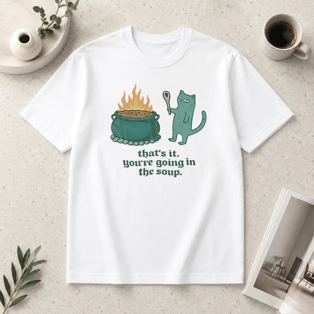 top-happy-cat-holding-spoon-next-to-cauldron-you-re-going-in-the-soup-t-shirt-1 Top Happy Cat Holding Spoon Next To Cauldron You'Re Going In The Soup
