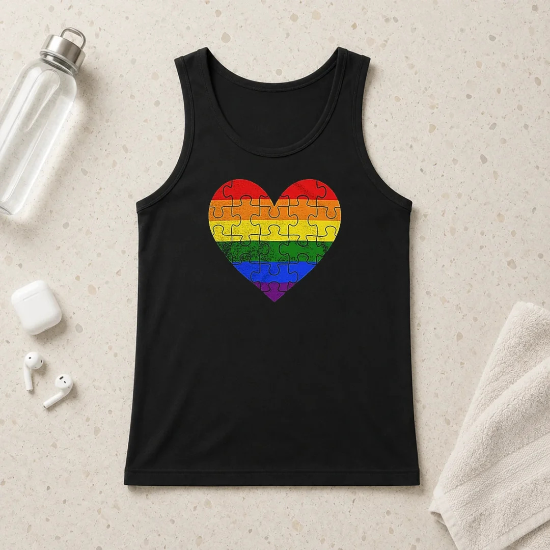 top-homosexual-love-rainbow-heart-puzzle-tank-top Top Homosexual Love Rainbow Heart Puzzle Tank Top