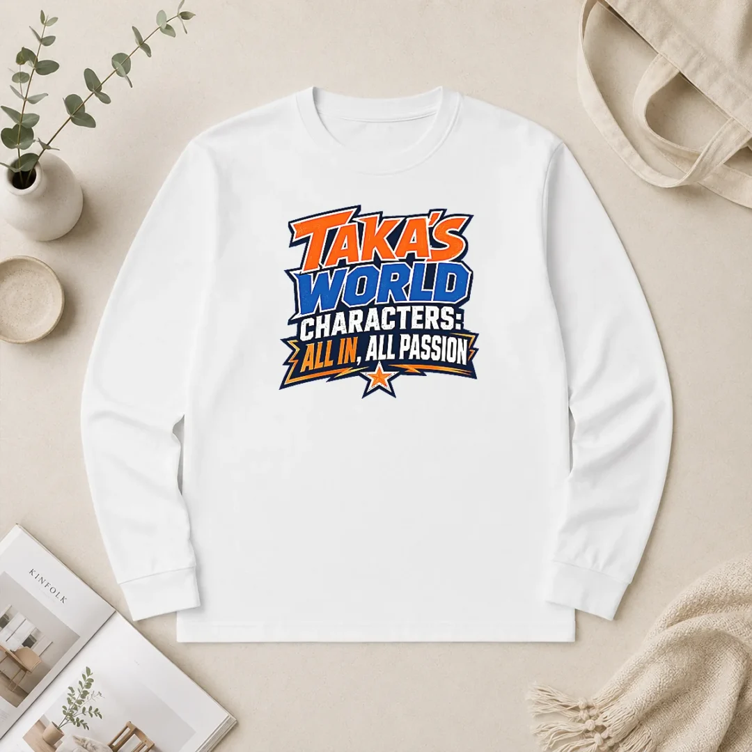 Top Hot Takas World Characters Anime Art Passion Long Sleeve Shirt Top Hot Takas World Characters Anime Art Passion Long Sleeve Shirt