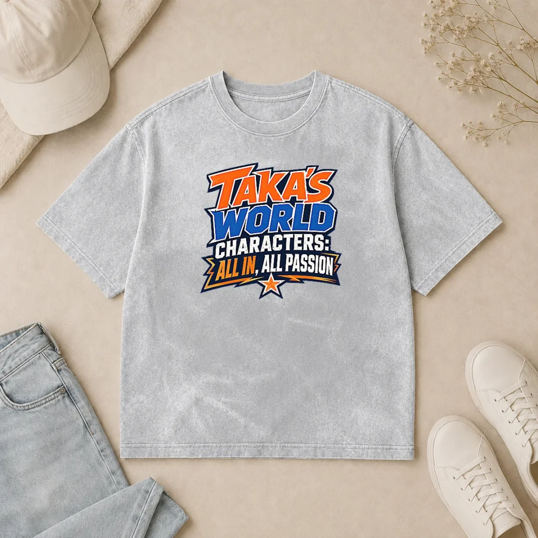 Top Hot Takas World Characters Anime Art Passion Washed T Shirt Top Hot Takas World Characters Anime Art Passion Washed T Shirt featuring vibrant anime character artwork on a comfortable washed fabric
