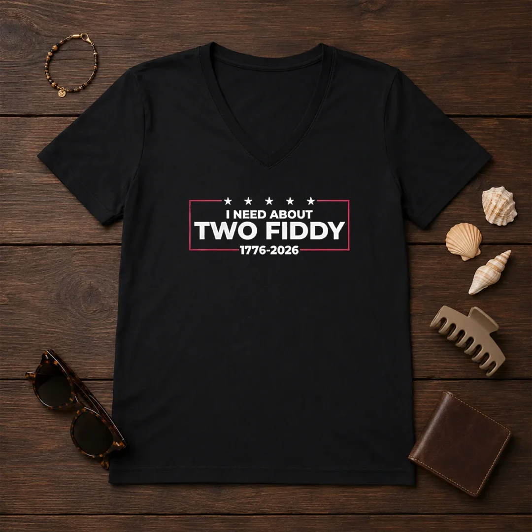 top-i-need-about-two-fiddy-1776-2026-v-neck-shirt Top I Need About Two Fiddy 1776 2026 V-Neck Shirt