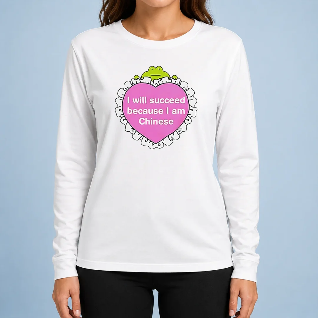 top-i-will-succeed-because-i-am-chinese-heart-frog-long-sleeve-shirt Top I Will Succeed Because I Am Chinese Heart Frog Long Sleeve Shirt