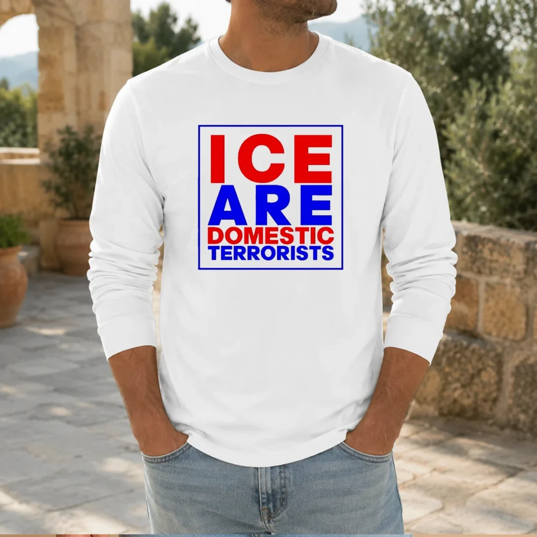 top-ice-are-domestic-terrorists-long-sleeve-shirt Top ICE Are Domestic Terrorists long sleeve shirt in black with bold white text on front
