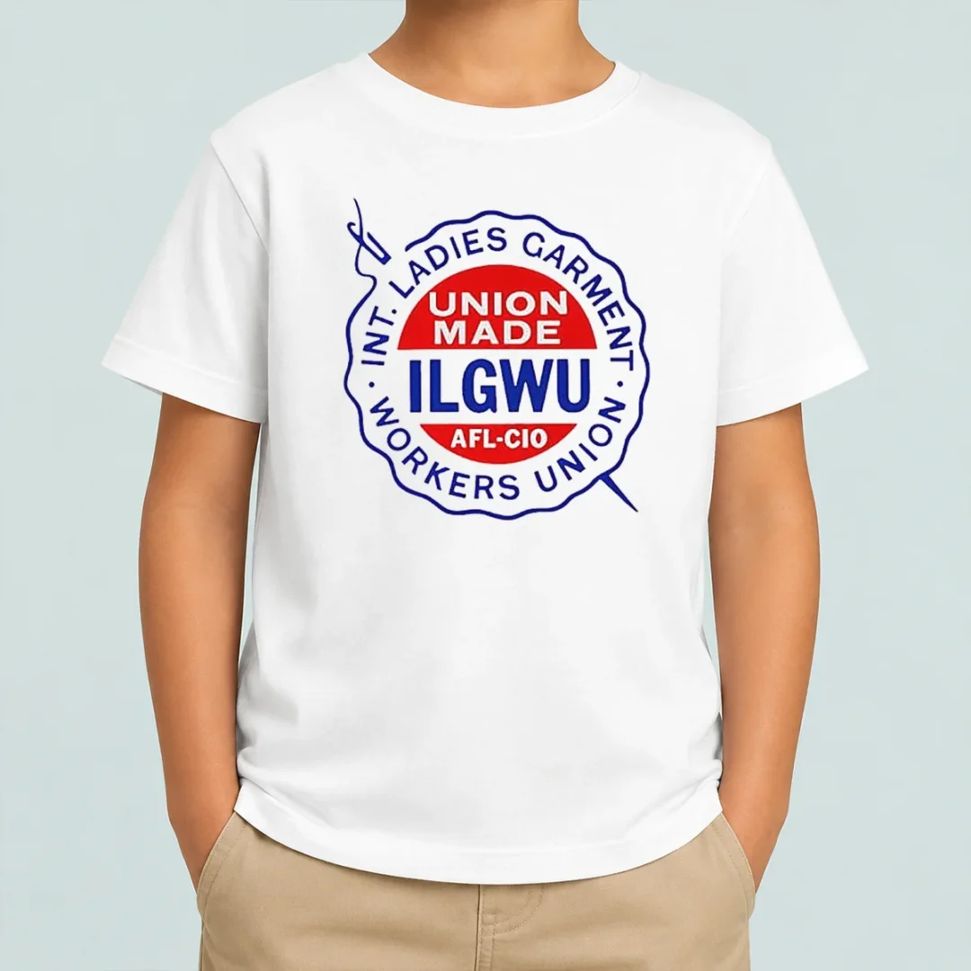 top-international-ladies-garment-workers-union-ilgwu-union-made-afl-cio-kids-t-shirt Top International Ladies Garment Workers Union ILGWU Union Made Afl Cio Kids T-Shirt