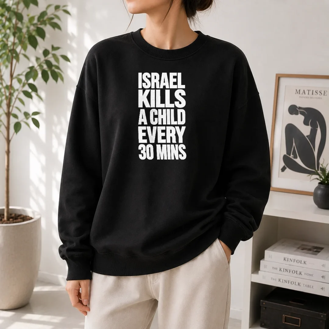 top-israel-kills-a-child-every-30-mins-human-rights-sweater Top Israel Kills A Child Every 30 Mins Human Rights Sweater