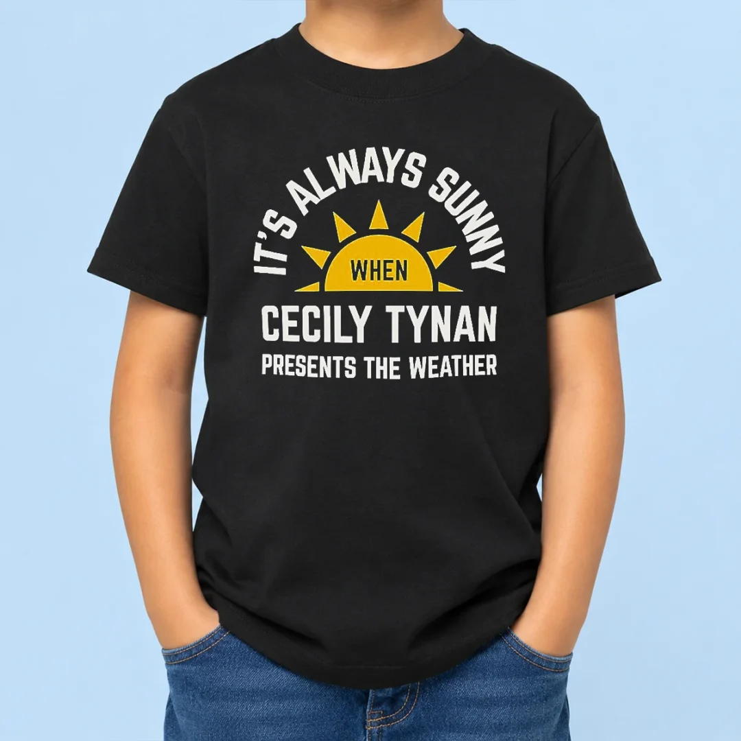 top-it-s-always-sunny-when-cecily-tynan-presents-the-weather-kids-t-shirt Top It'S Always Sunny When Cecily Tynan Presents The Weather Kids T-Shirt