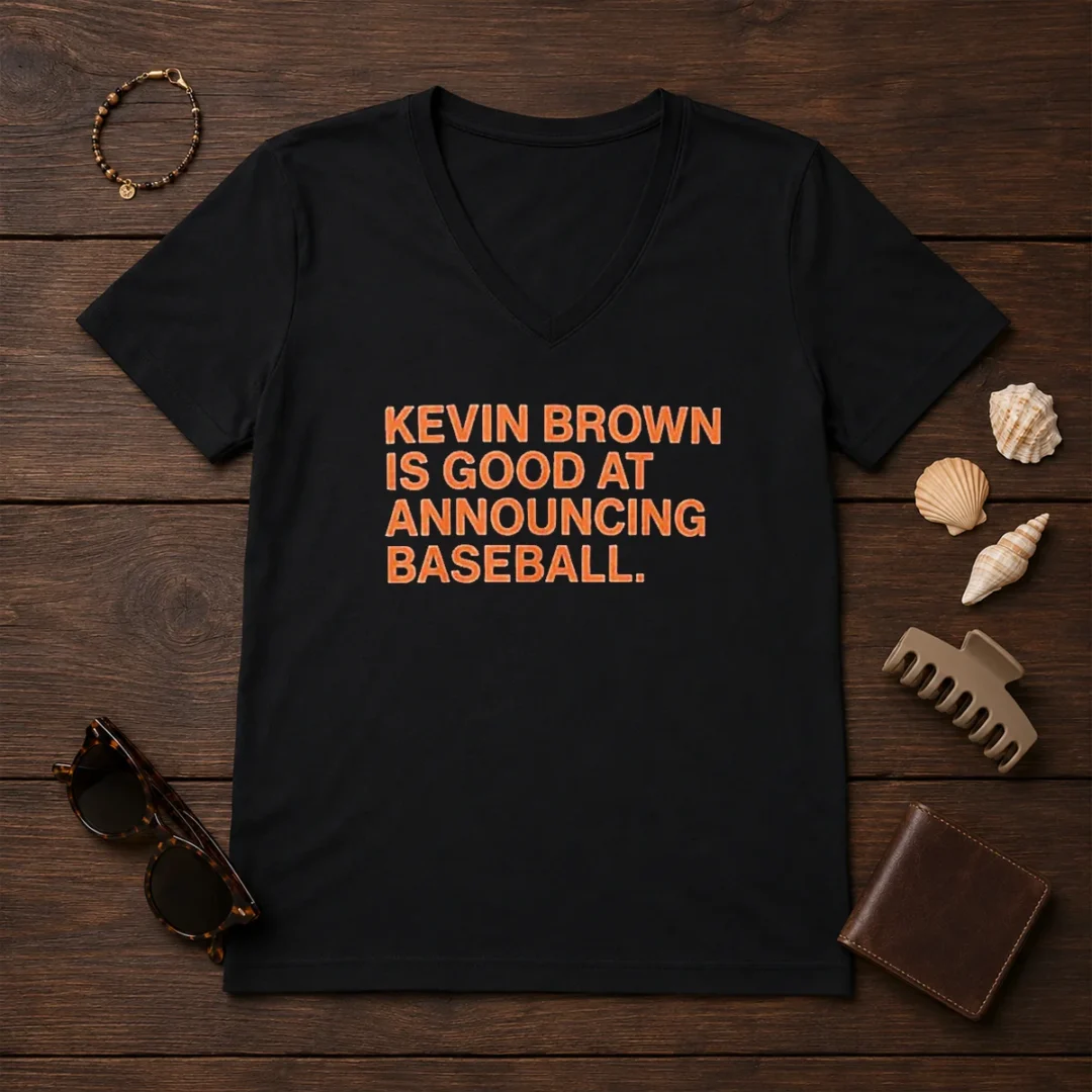 top-kevin-brown-is-good-at-announcing-baseball-v-neck-shirt Top Kevin Brown Is Good At Announcing Baseball V-Neck Shirt