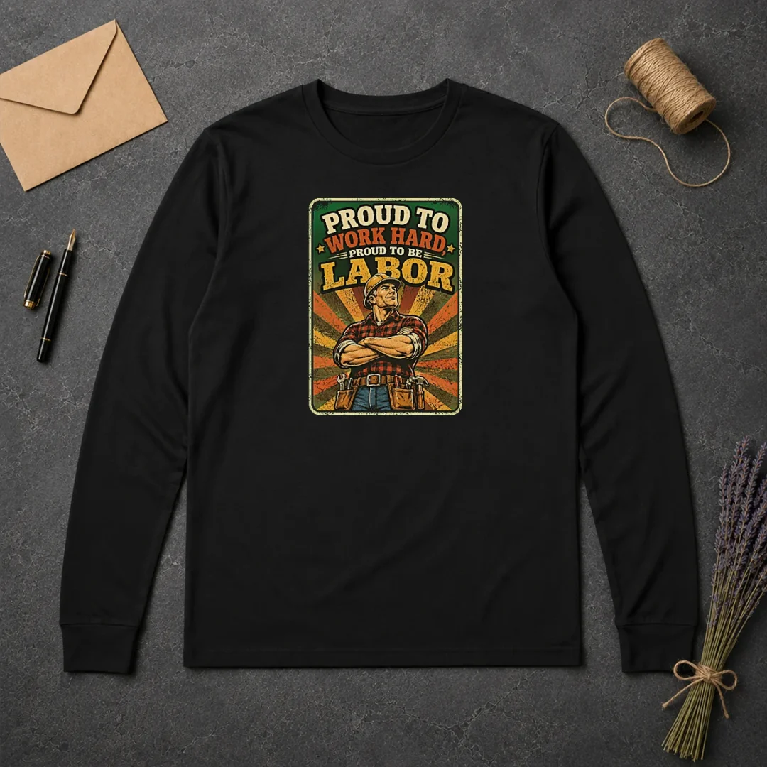 Top Labour Day Proud Blue Collar Worker Vintage Long Sleeve Shirt Top Labour Day Proud Blue Collar Worker Vintage Long Sleeve Shirt