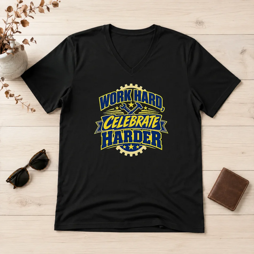 top-labour-day-work-hard-celebrate-harder-vector-v-neck-shirt-2 Top Labour Day Work Hard Celebrate Harder Vector V-Neck Shirt