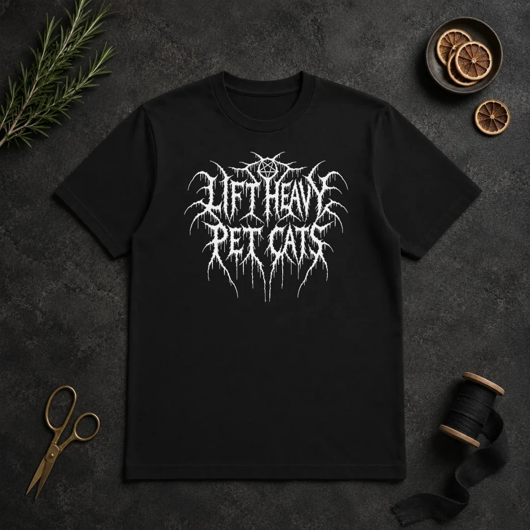 Top Lift Heavy Pet Cats Metal t shirt Top Lift Heavy Pet Cats Metal