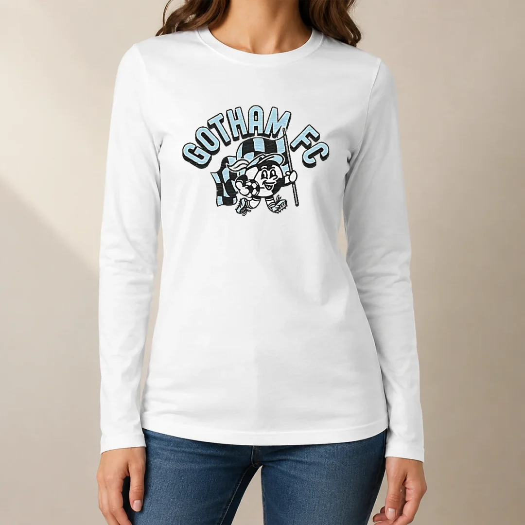 top-nice-kid-s-gotham-fc-soccer-player-grey-long-sleeve-shirt Top Nice Kid'S Gotham FC Soccer Player Grey Long Sleeve Shirt