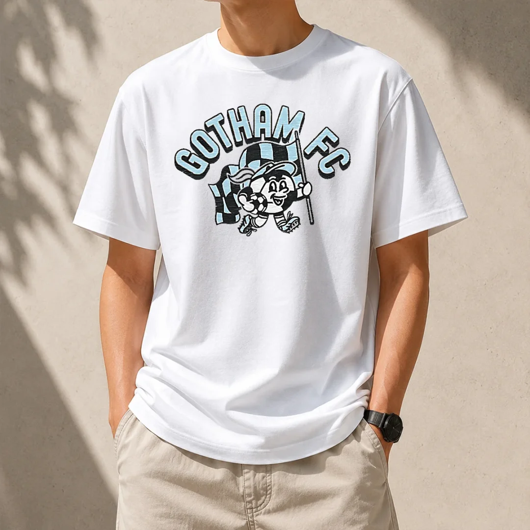 top-nice-kid-s-gotham-fc-soccer-player-grey-t-shirt Top Nice Kid'S Gotham FC Soccer Player Grey