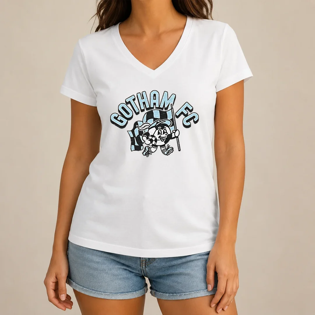 top-nice-kid-s-gotham-fc-soccer-player-grey-v-neck-shirt Top Nice Kid'S Gotham FC Soccer Player Grey V-Neck Shirt