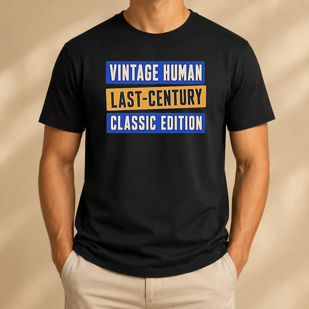 top-official-vintage-human-last-century-classic-edition-t-shirt-2-1 Top Official Vintage Human Last Century Classic Edition t shirt in classic fit with vintage print on front