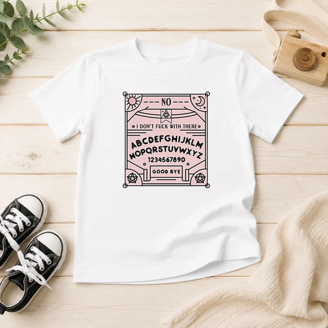 top-ouija-board-i-dont-fck-with-there-kids-t-shirt Top Ouija Board I Dont Fck With There Kids T-Shirt